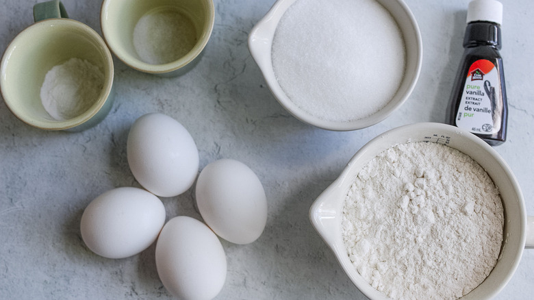 ingredients for ladyfinger cookies