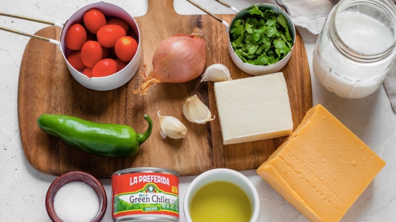 ingredients for homemade queso