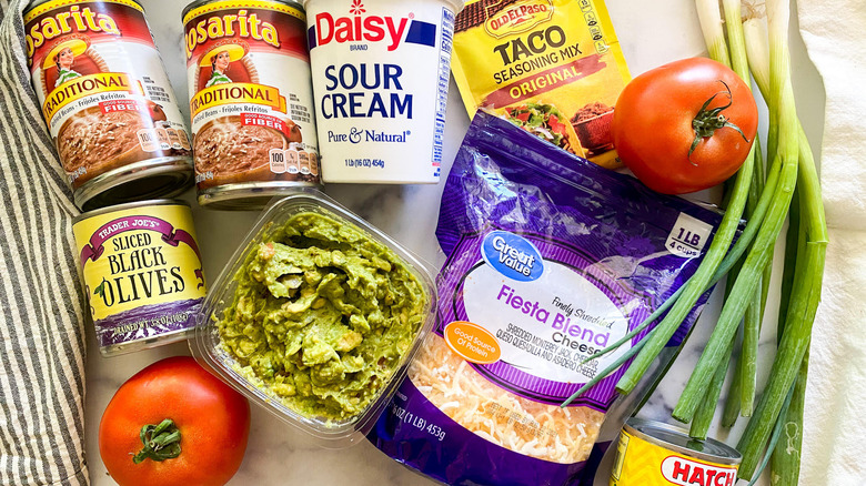 Easy Layered Taco Dip Recipe in bowl