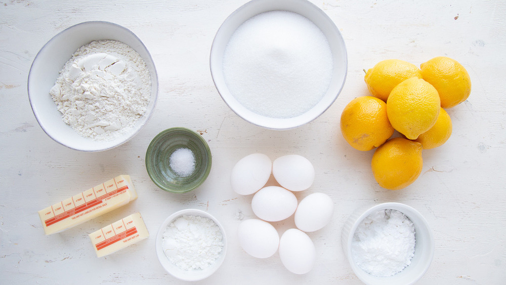 ingredients to make lemon bars