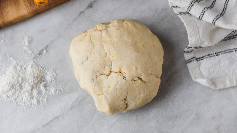 ball of lemon shortbread dough