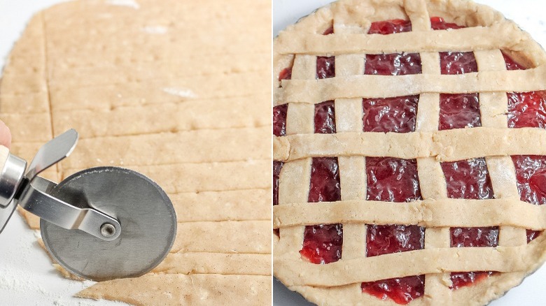 prepping the lattice crust