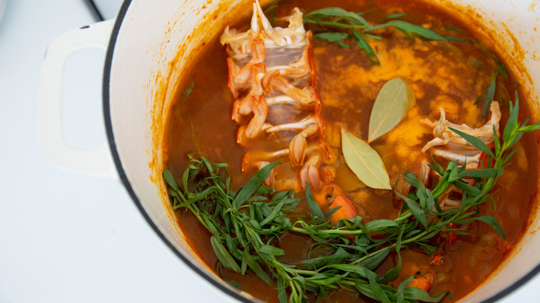 bisque with lobster shells 