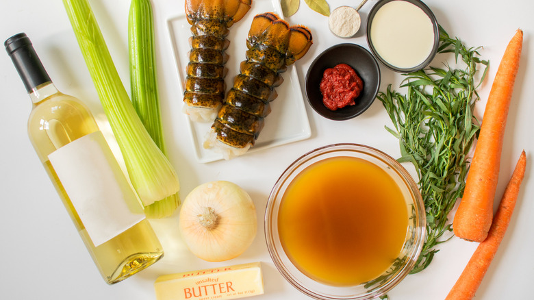 Easy Lobster Bisque ingredients 