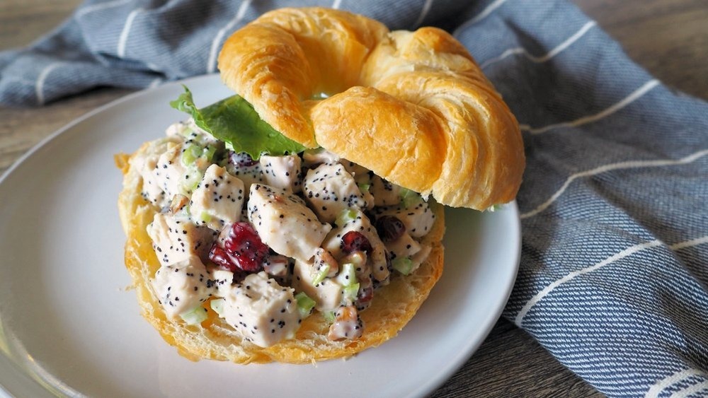 croissant with chicken salad