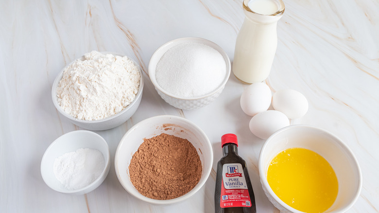 ingredients for marble cake