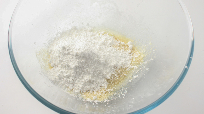 almond meal and confectioner's sugar