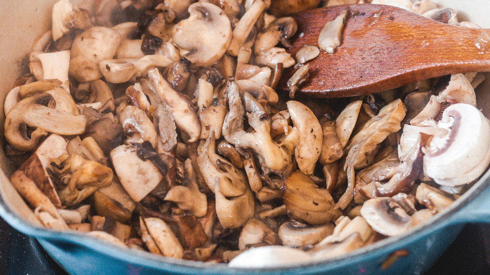 sautéing mushrooms for goulash