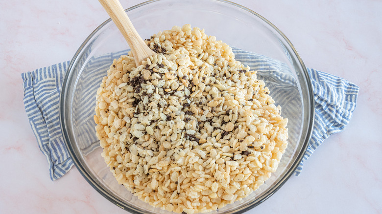 cereal and Oreo crumbs