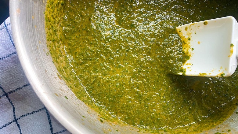 Palak base made with spinach