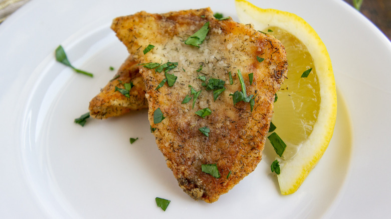 plate of crispy rockfish