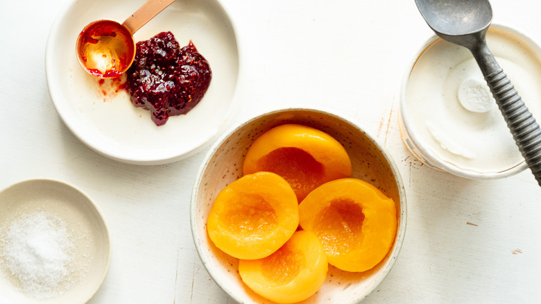 ingredients for peach melba