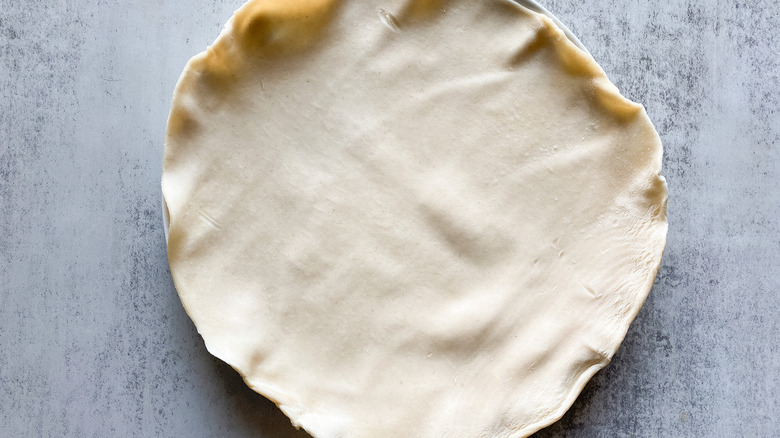 pie crust rolled out