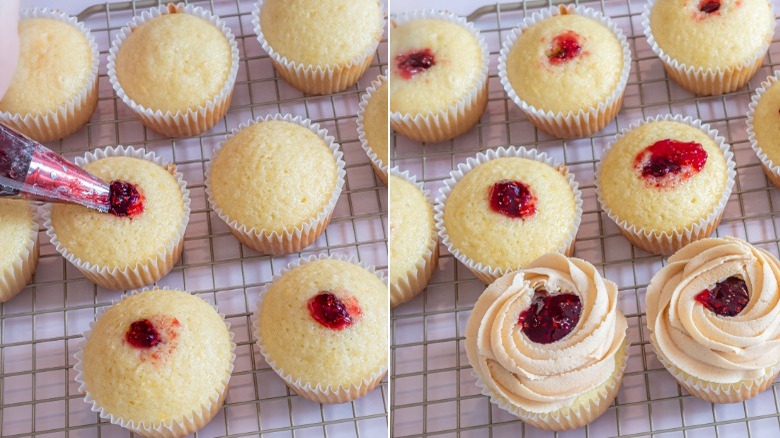 peanut butter and jelly cupcakes