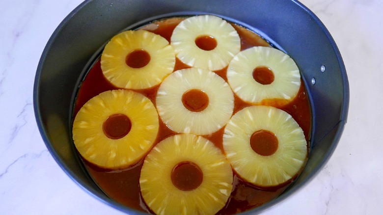 pineapple rings in brown sugar