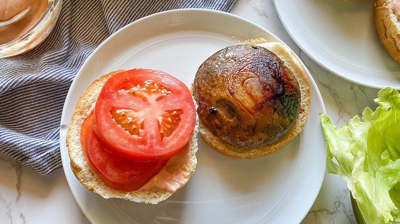 burgers on a plate 