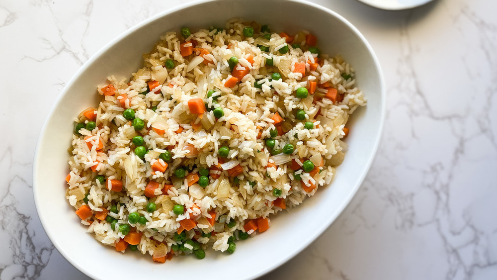 bowl of rice pilaf