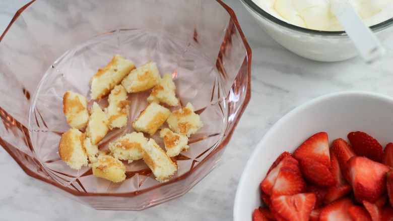 Easy strawberry punch bowl cake