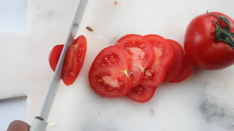 easy toasted tomato sandwich