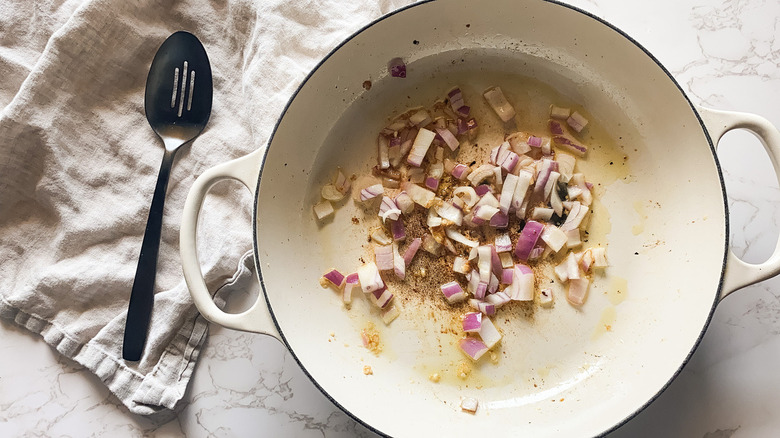 sautéed onions in olive oil