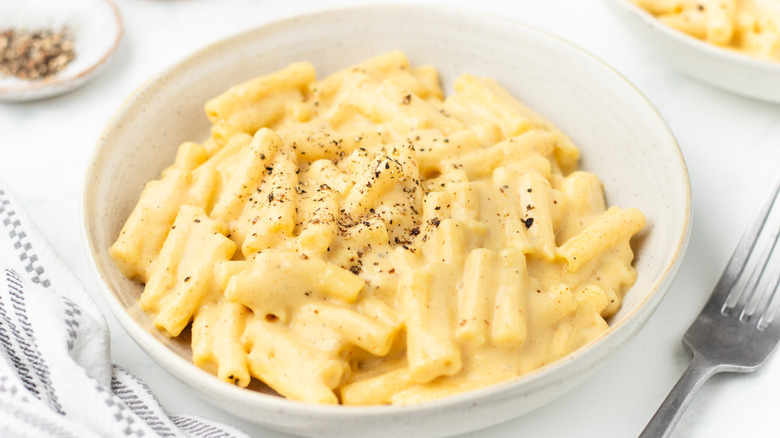 Mac and cheese in a bowl