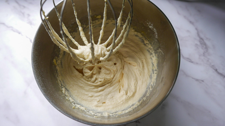 mixing bowl with cake batter