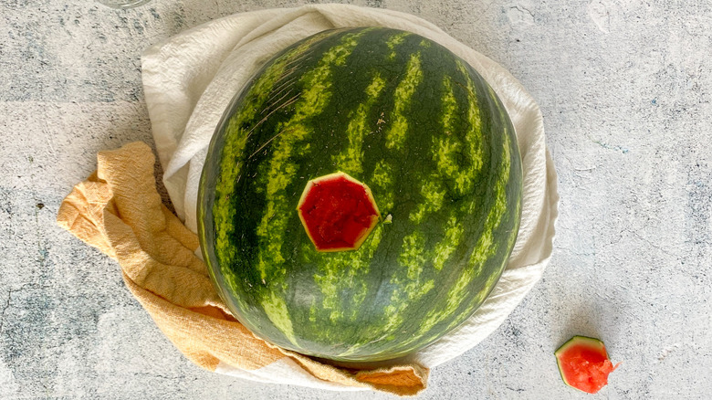 hole in watermelon 