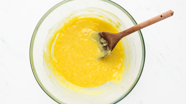 lemon truffle mixture in bowl