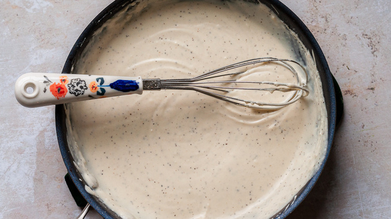 gravy with whisk