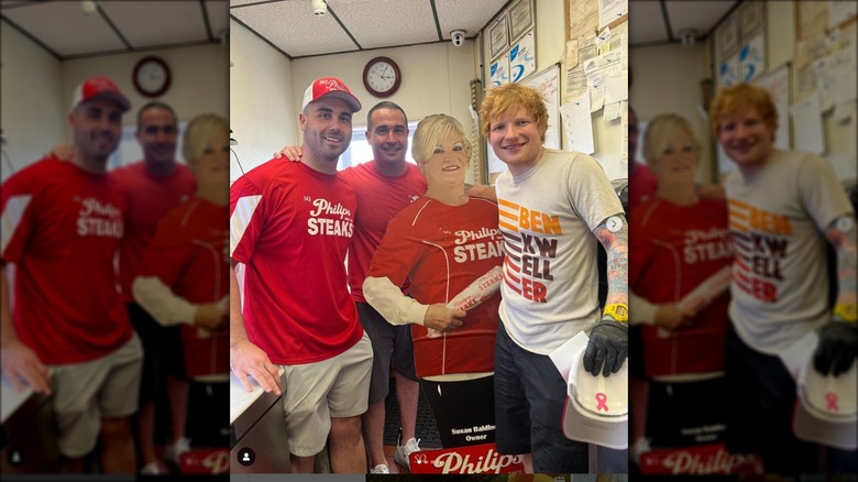 Ed Sheeran at Philip's Steaks