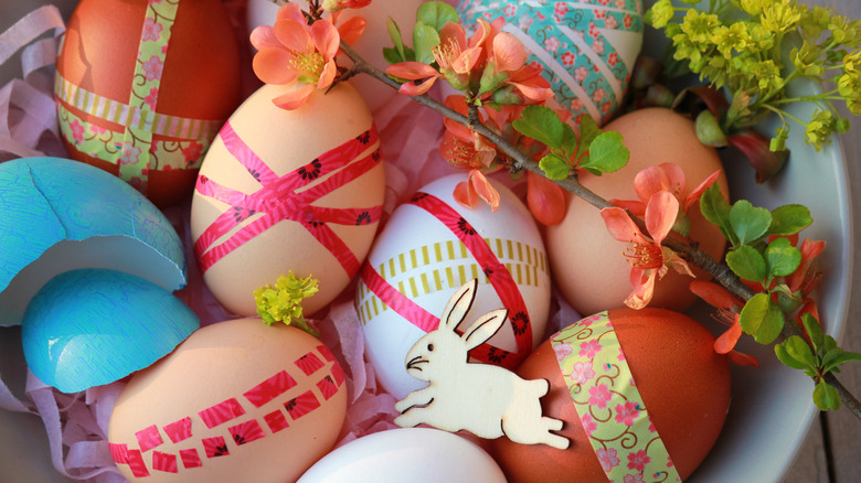 Washi tape egg decorate Easter 