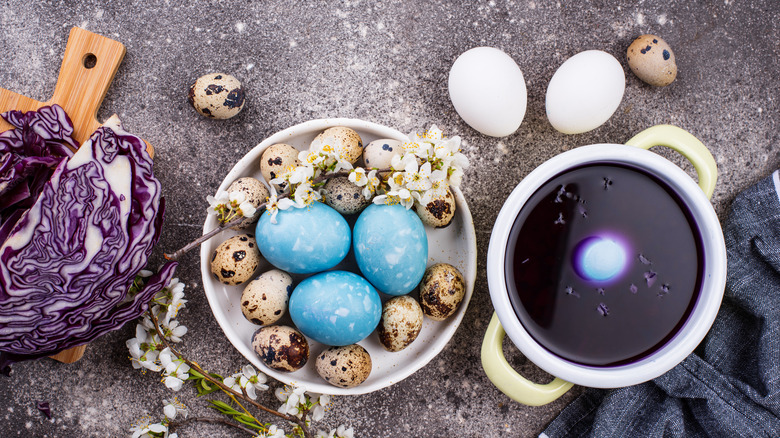 red cabbage eggs dye 