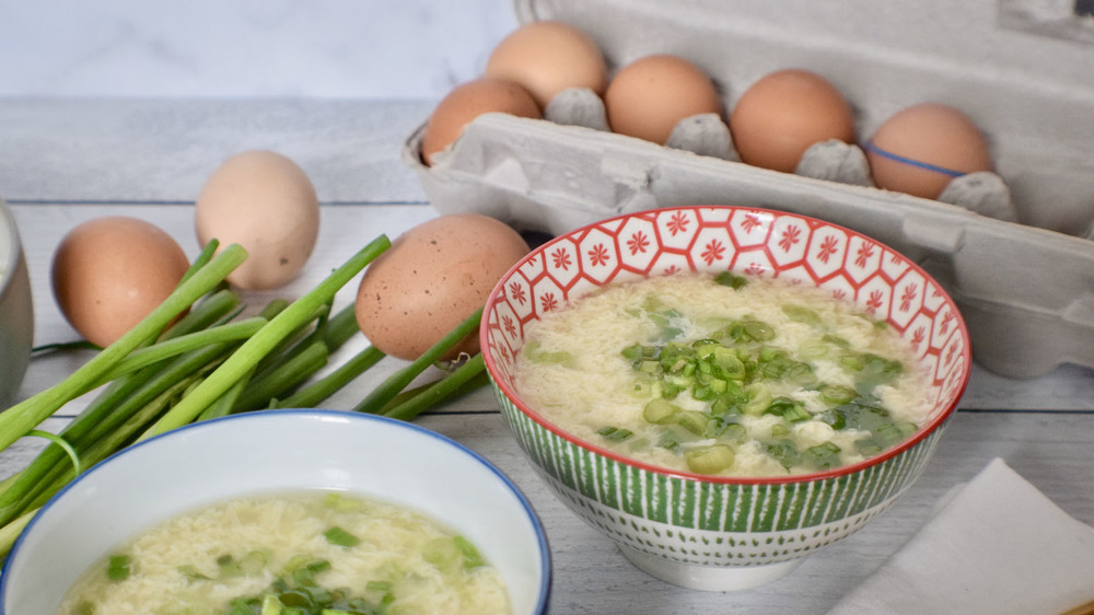 Eggs and egg drop soup