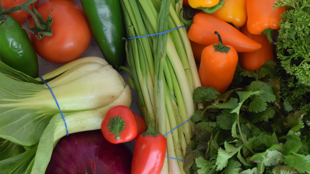 assortment of soup vegetables 