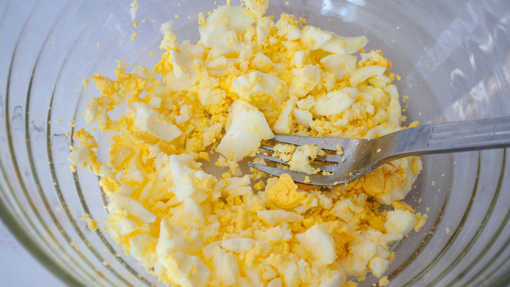 mashed eggs