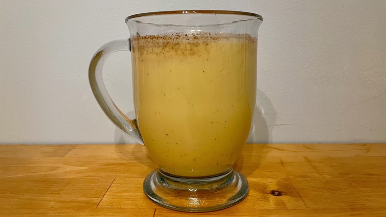 brown speckled yellow drink