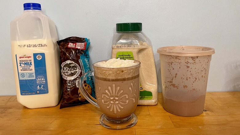 Hot chocolate and ingredients 