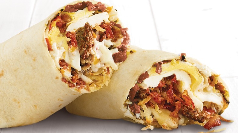 Einstein Bros. chorizo breakfast burrito