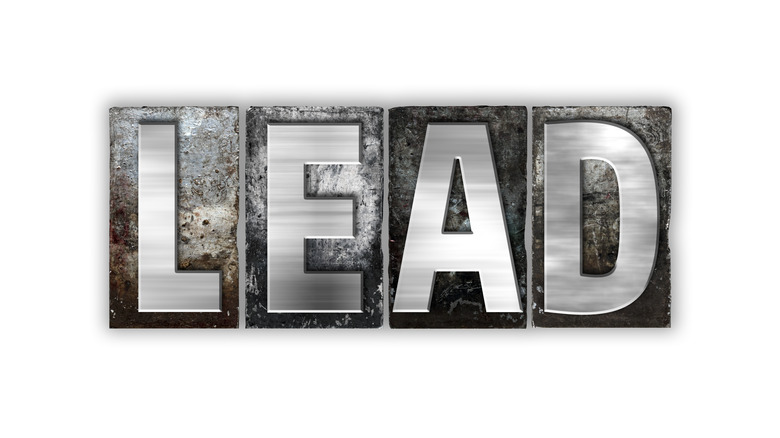 Lead in metal letters