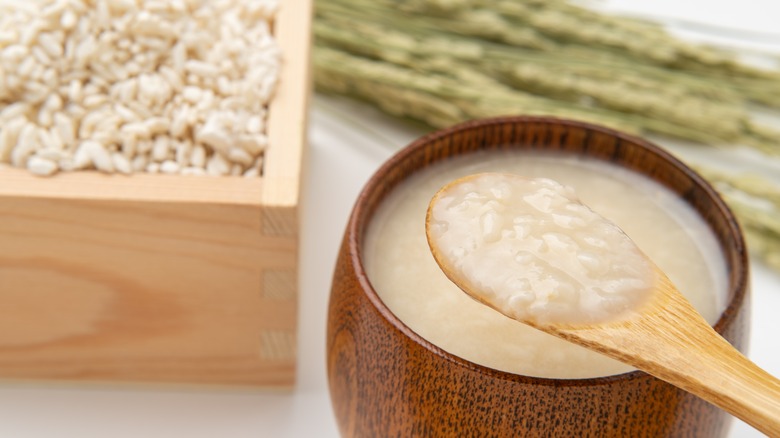 Koji in wooden bowl