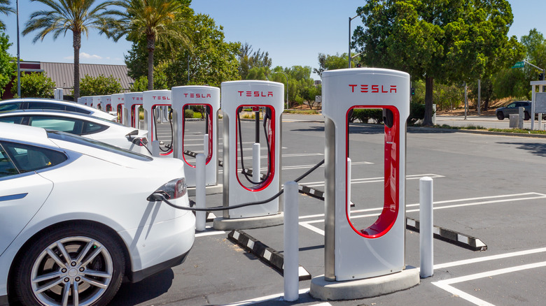 Tesla charging stations