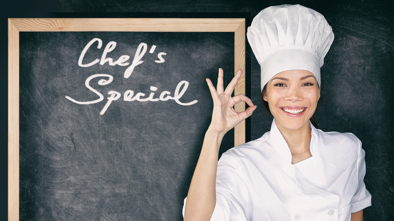 woman in chef's whites