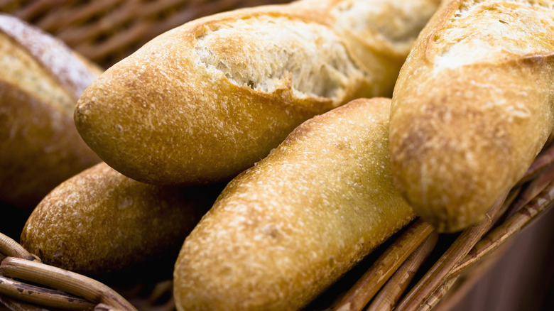 fresh bread in a basket