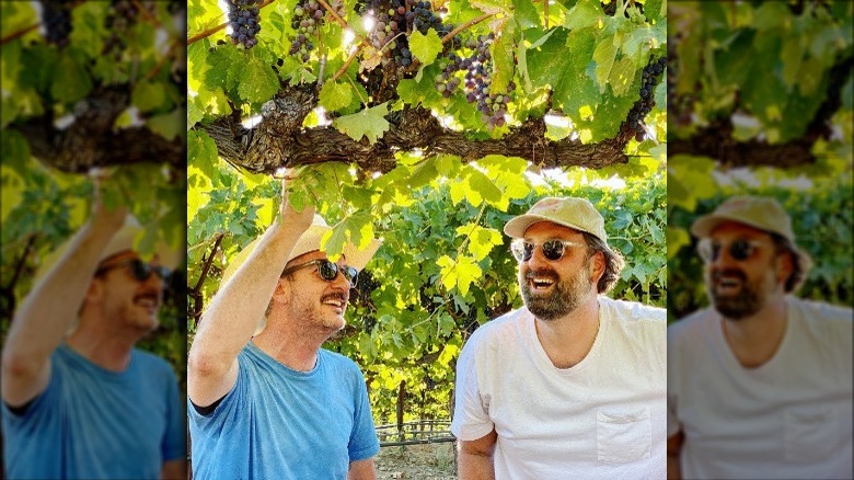 Eric Wareheim in vineyard