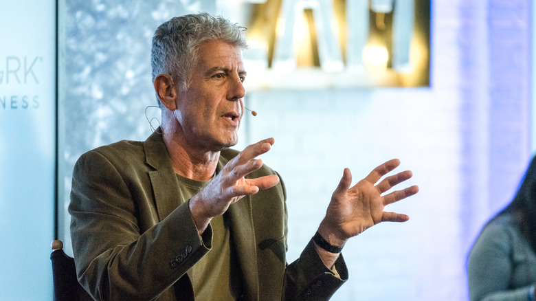 Anthony Bourdain at speaking event