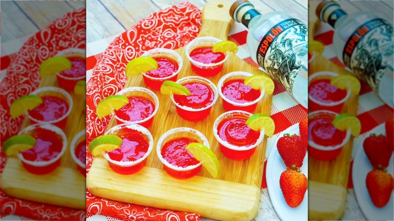 Tray of jello shots