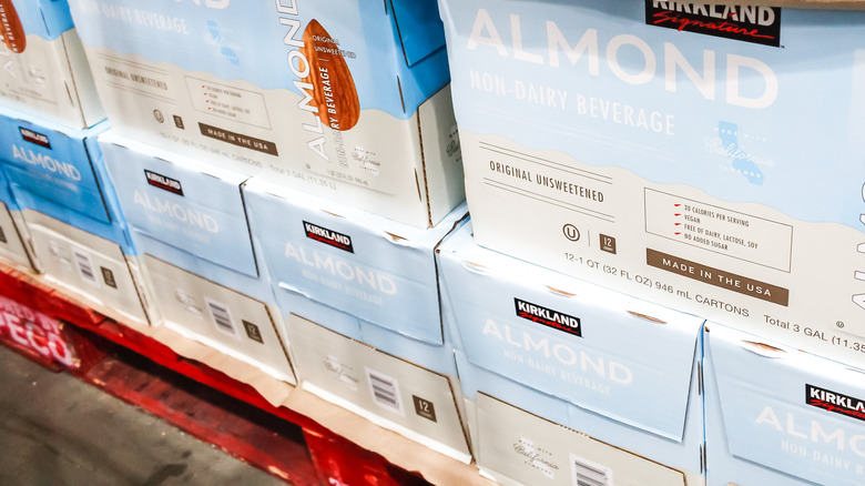 boxes of kirkland almond milk