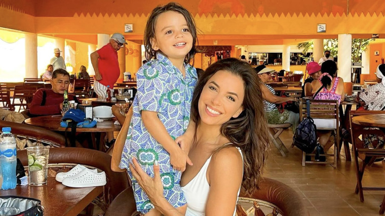 Eva Longoria and her son Santi