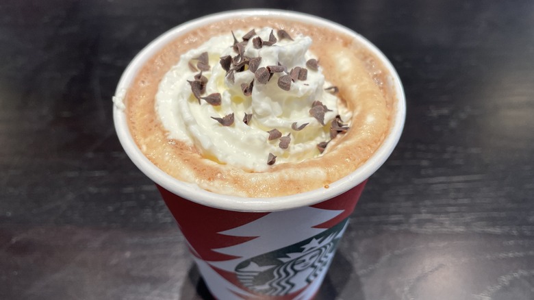 The Peppermint Mocha Signature Latte from Starbucks