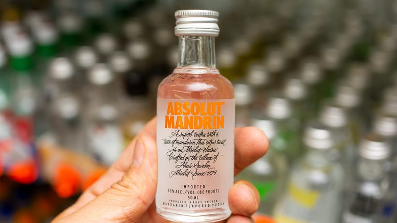 Mini bottle of Absolut Mandrin 